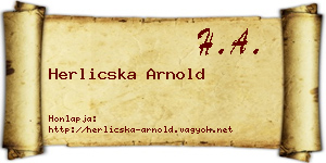 Herlicska Arnold névjegykártya